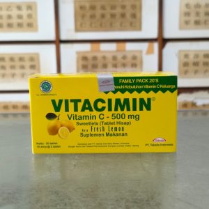 Vitacimin Vitamin C 500mg 1 box isi 20 tablet – Fresh Lemon