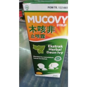 Mucovy Syrup – obat batuk herbal – Extra Daun Lvy – Non Alkohol