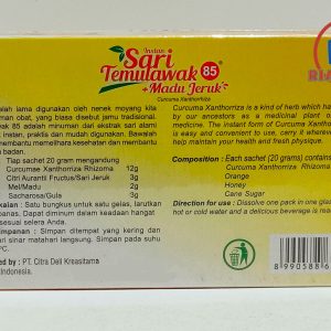 Sari Temulawak Instant 85 – Madu Jeruk Menyegarkan 10 Sachet