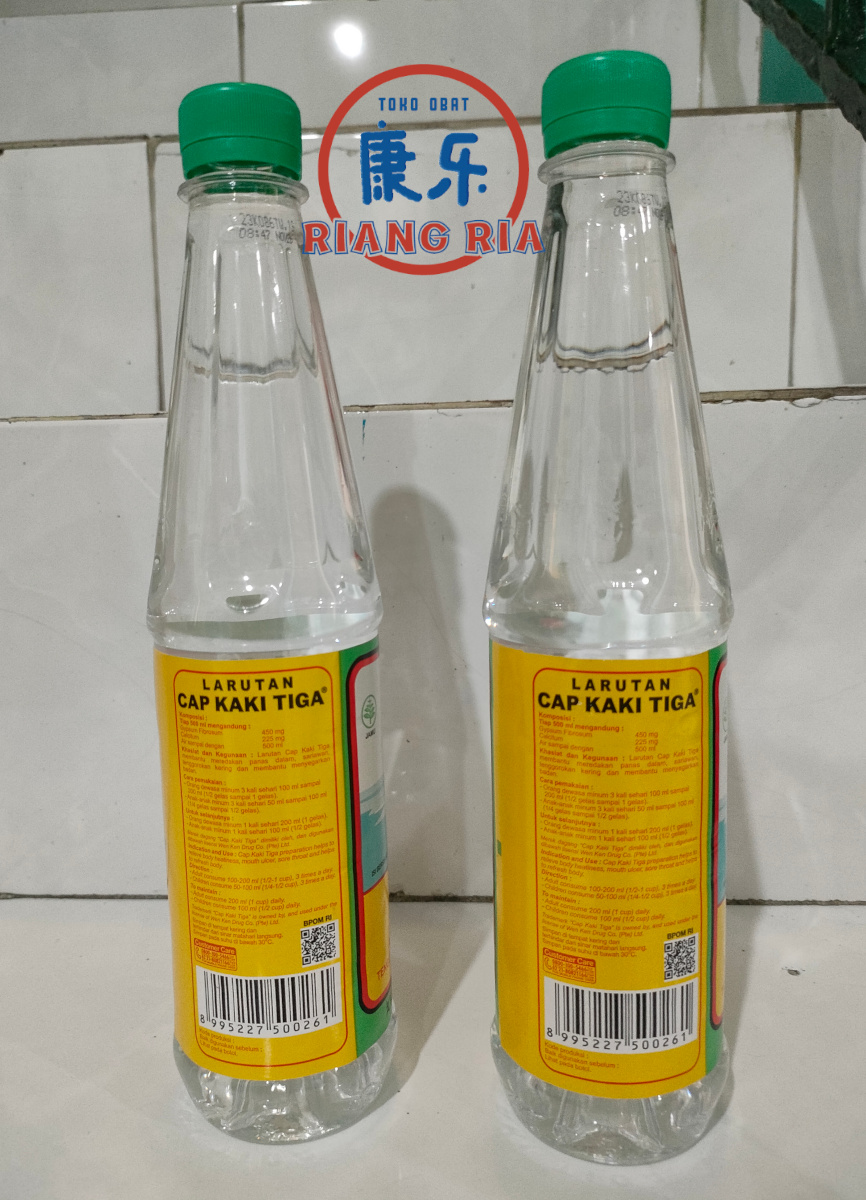 Larutan Cap Kaki Tiga Botol Meredakan Panas Dalam (500 ml)