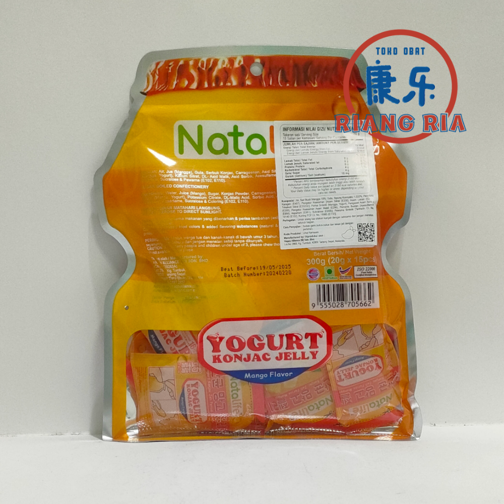 Natalife Yogurt Konjac Jelly Mangga (Isi 15 Pcs) 300gr